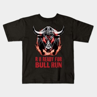 Bull Charge: Ready to Run Kids T-Shirt